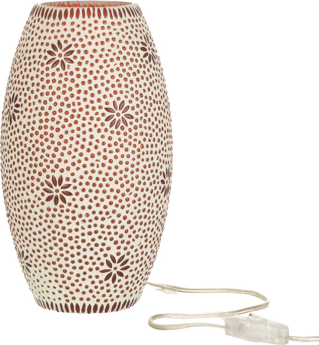 Lampe i glas M - Rød 4