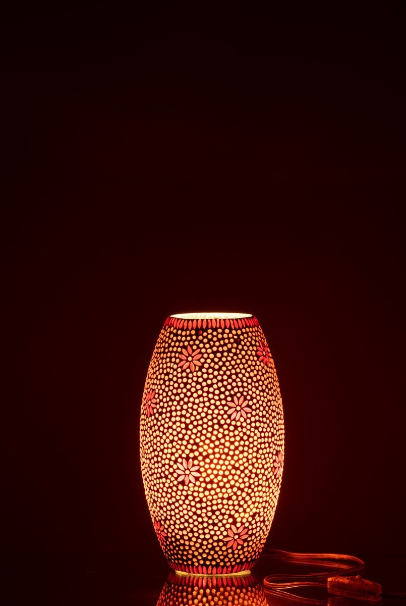 Lampe i glas M - Rød 5