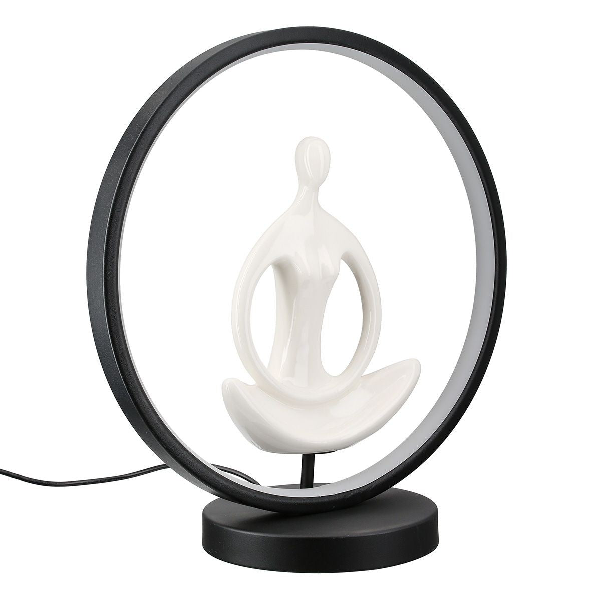 Lampe m. kvinde i yogastilling 3