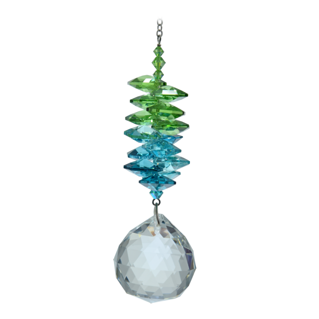 Large Swarovski Krystal Cascade Grøn