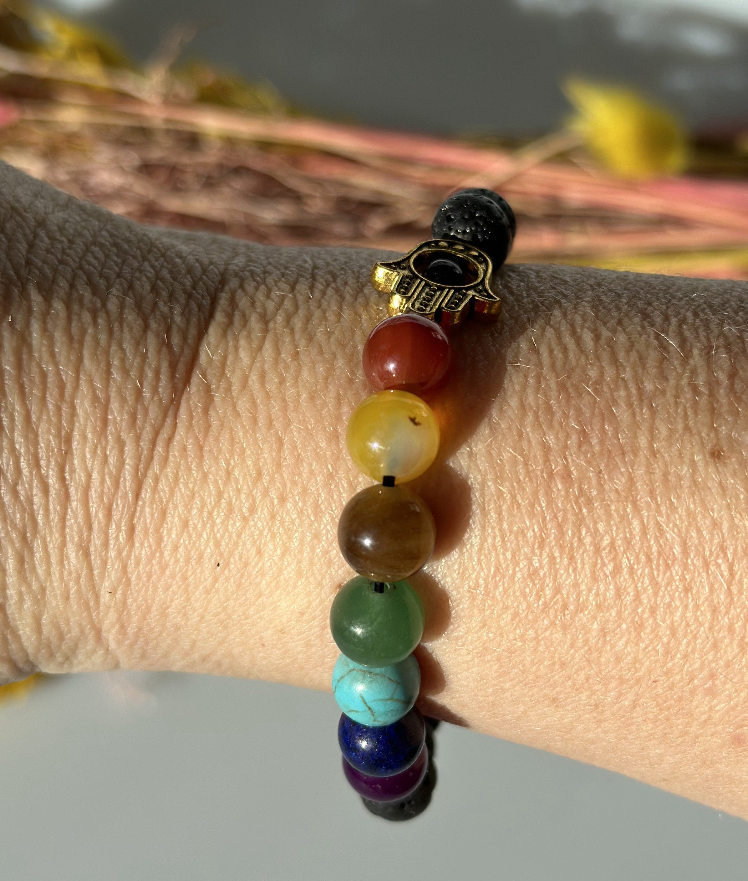 Lavasten chakra armbånd 2
