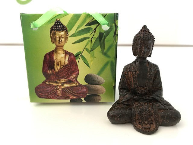 Lille Buddha figur i flot gavepose - variant O