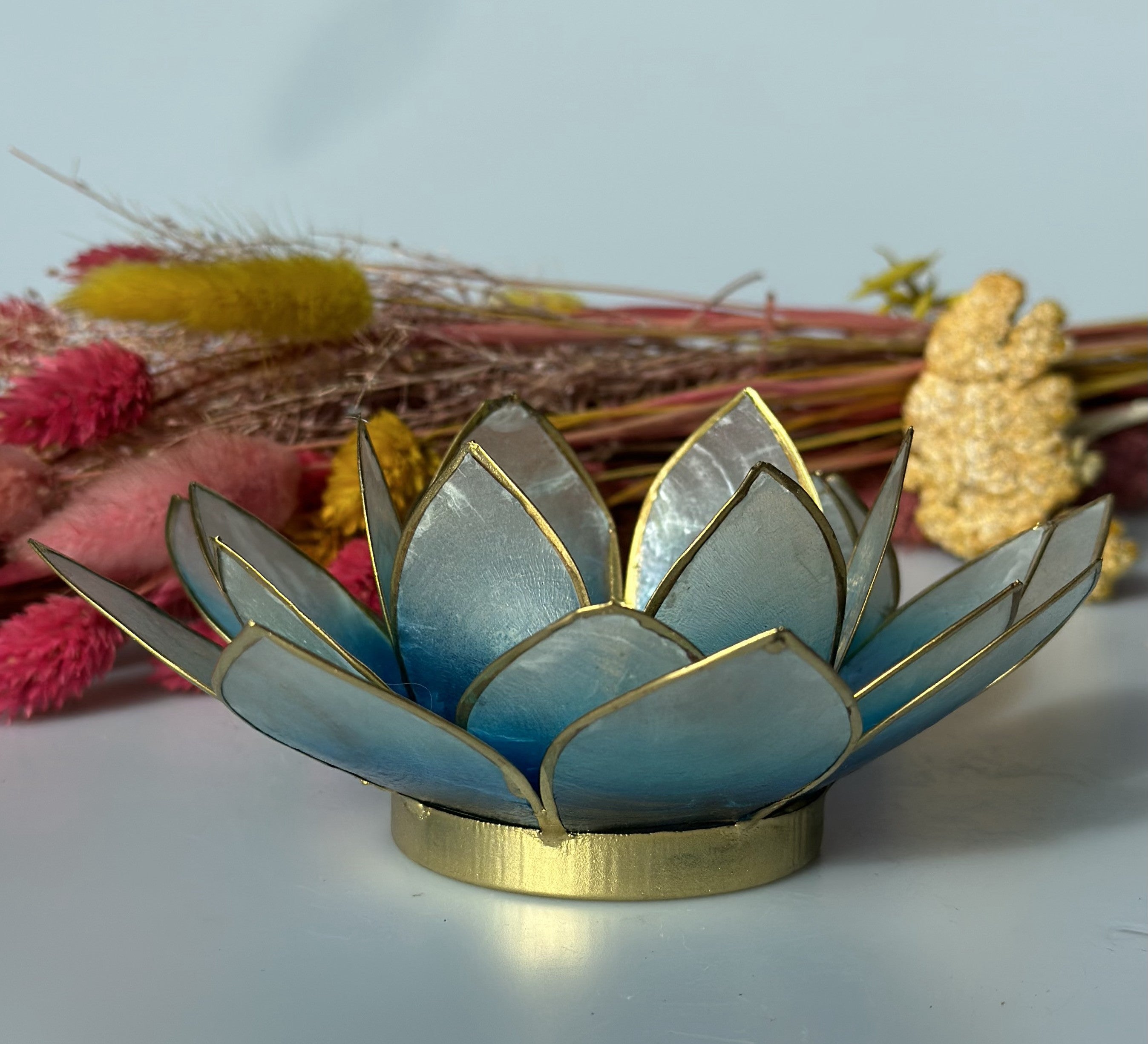 Lotus lysestage blå / Guld 1