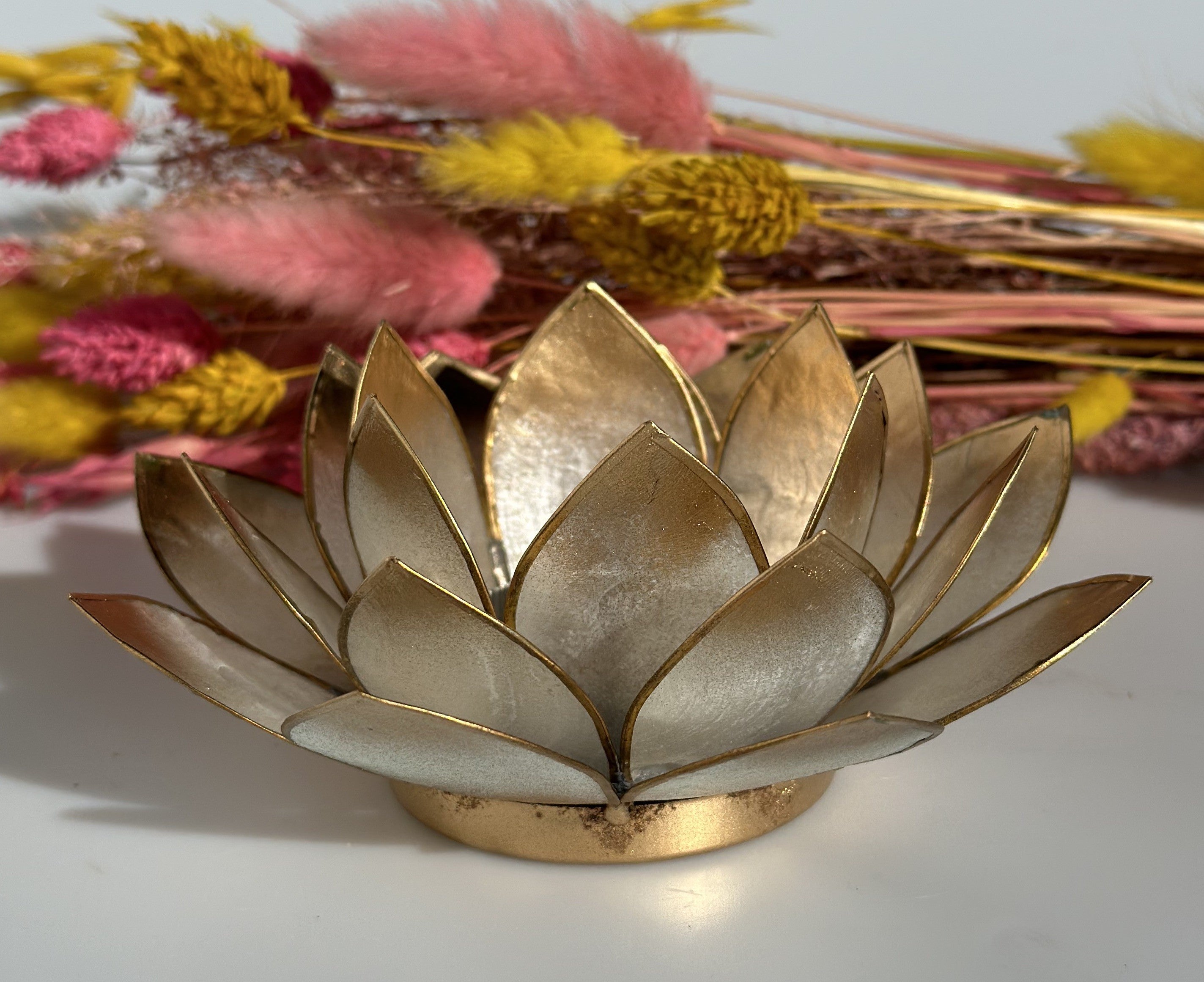 Lotus lysestage natur og guld 1