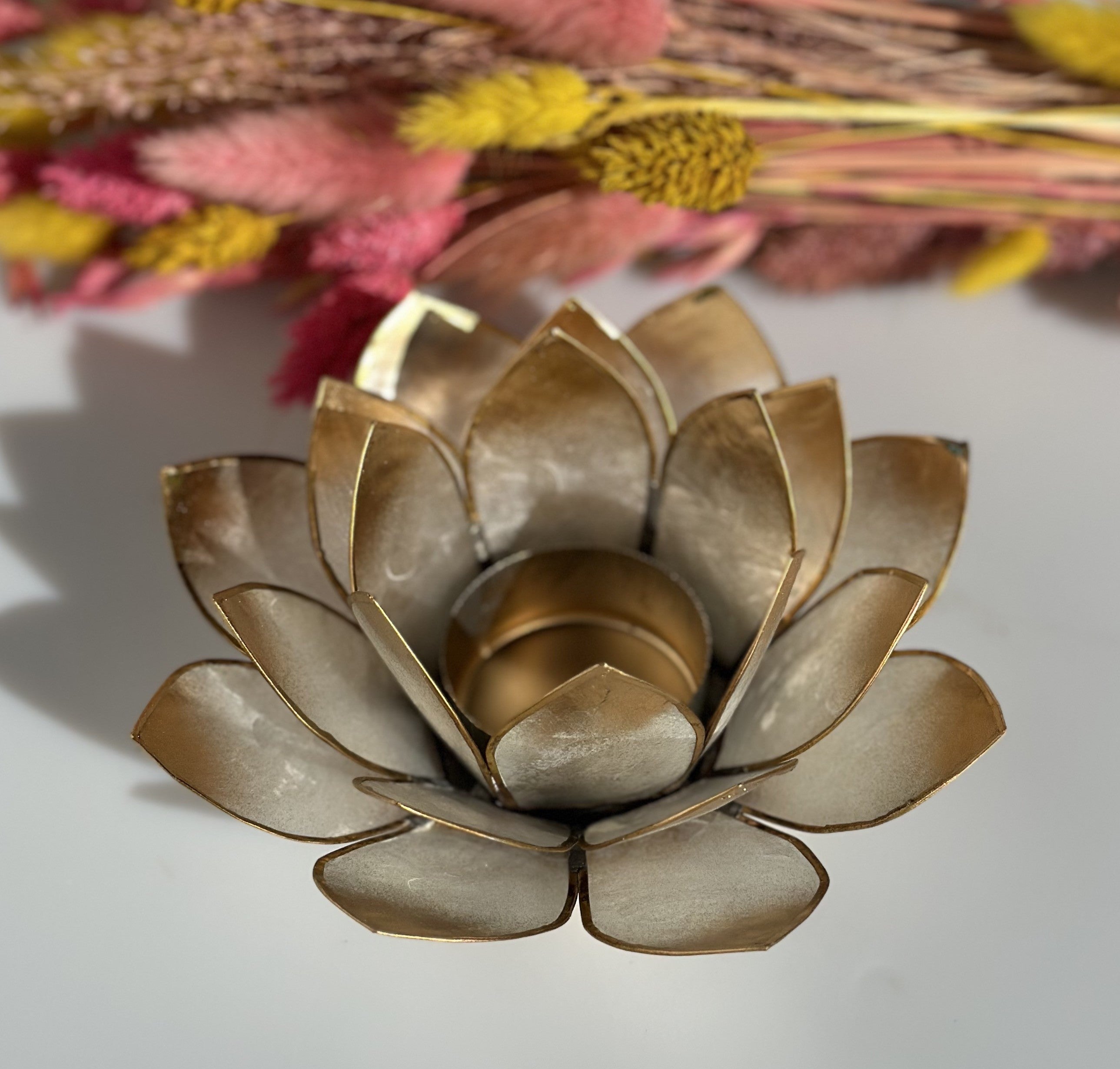 Lotus lysestage natur og guld 2