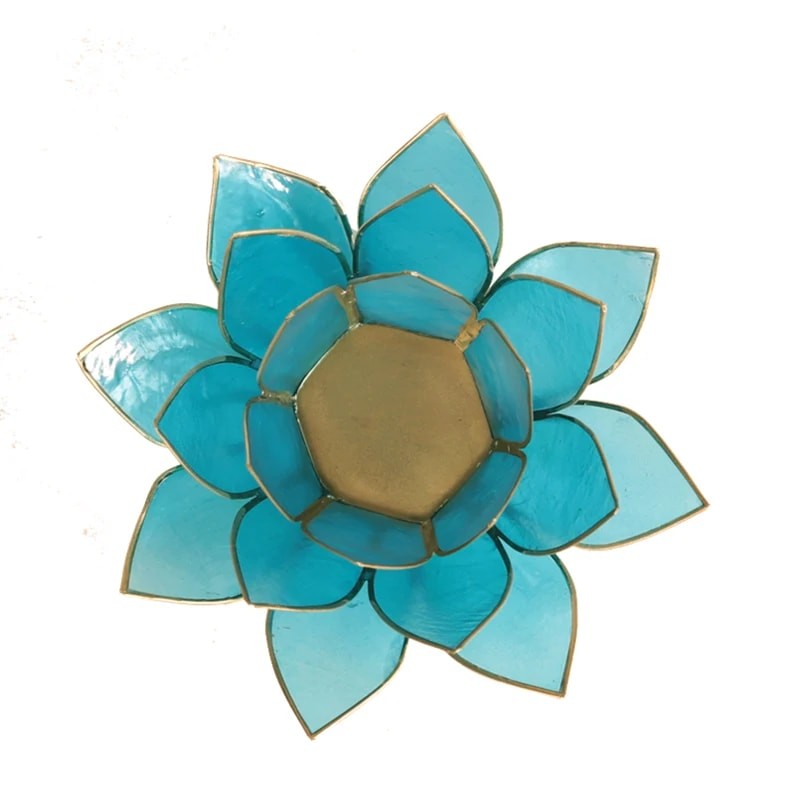 Lotus lysestage tyrkis guld 3