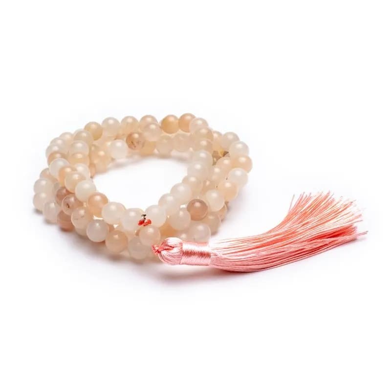 Mala halskæde Pink jade 1