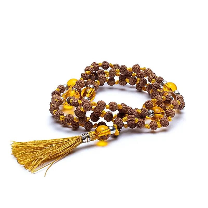 Mala Rudraksha og citrin 2