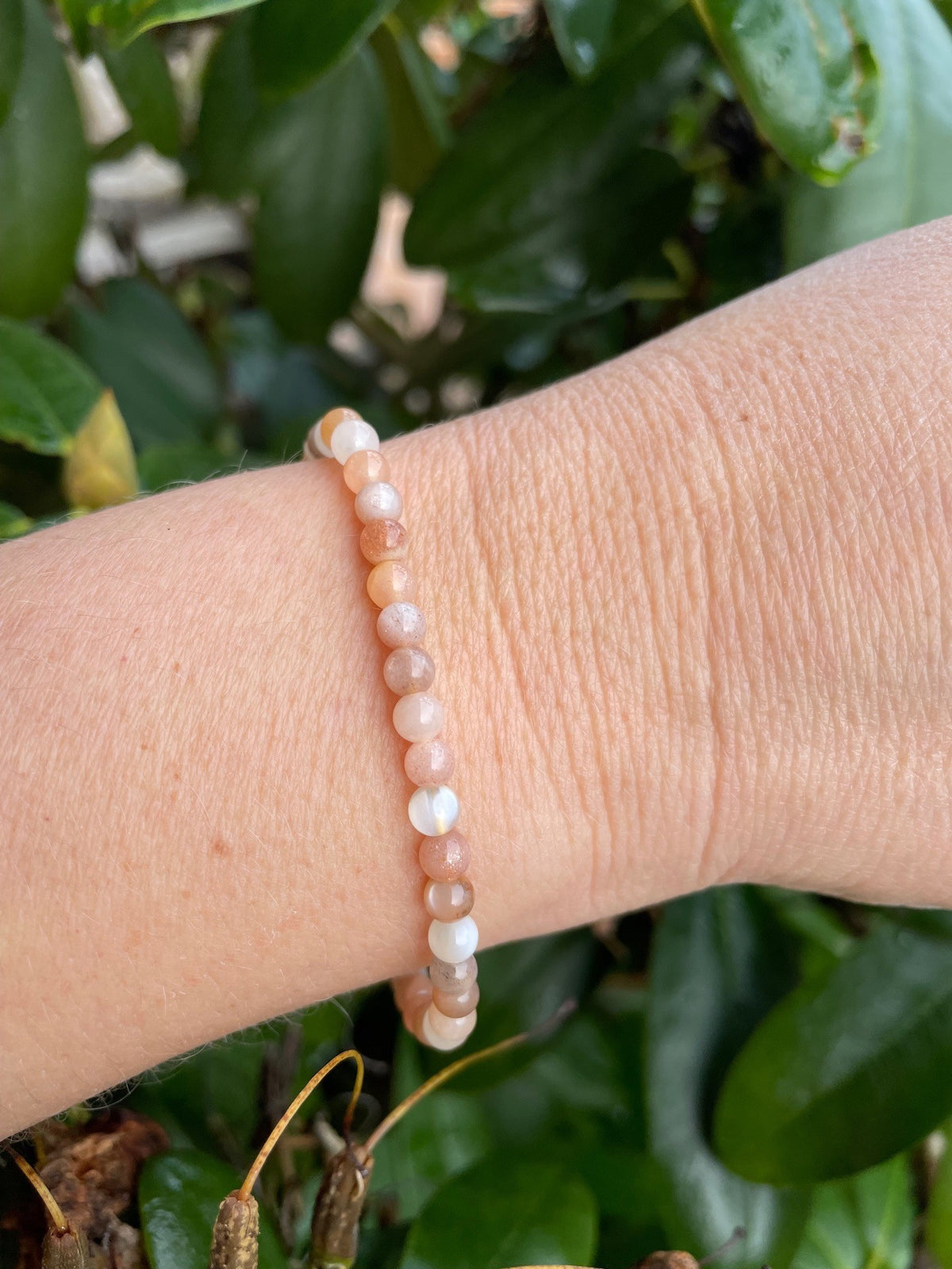 Månesten - Armbånd 4mm 1