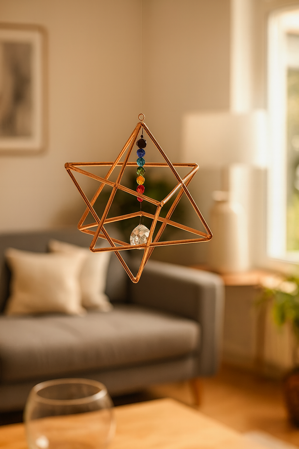 Merkaba med chakra krystal 1