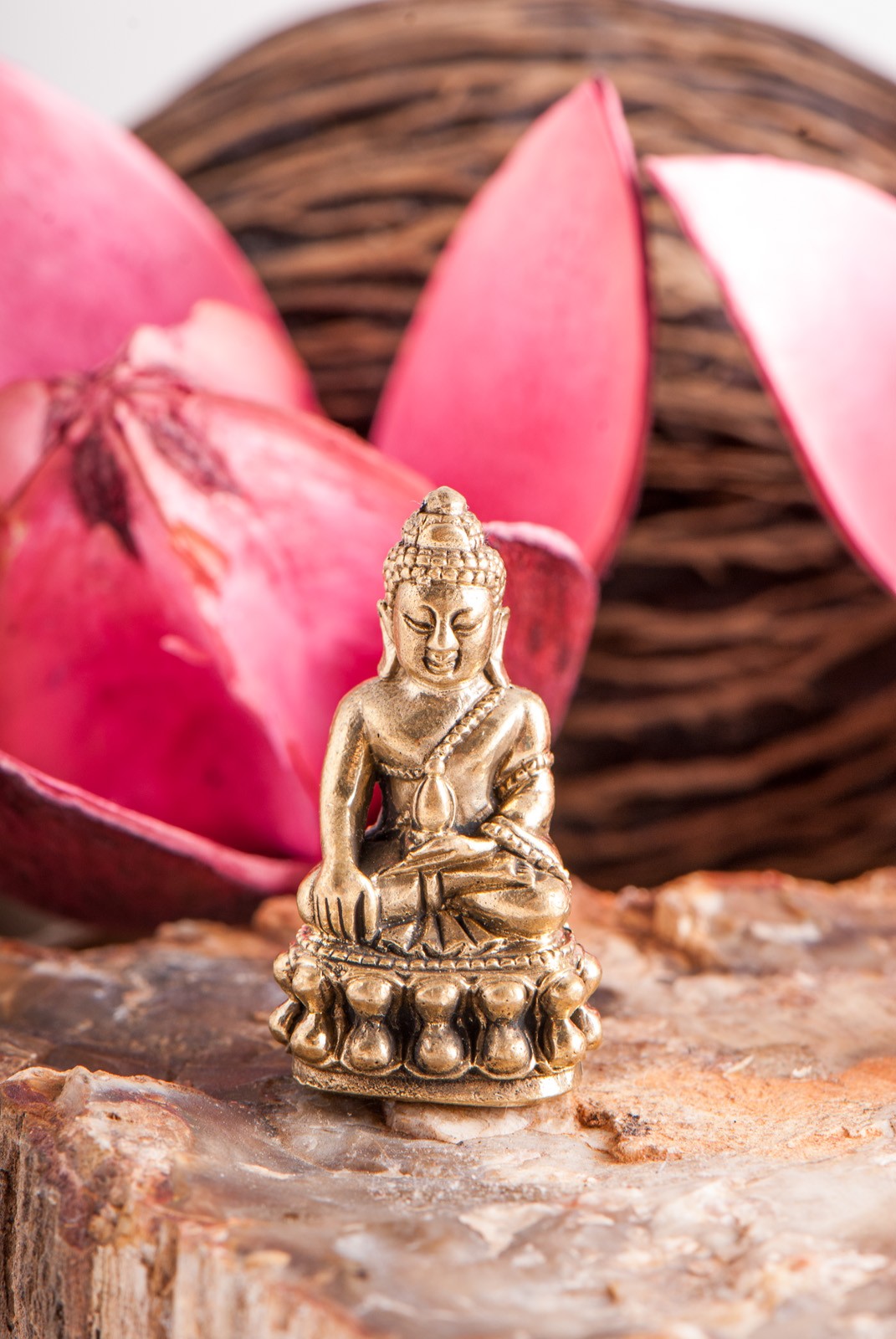 Mini Buddha i messing 2