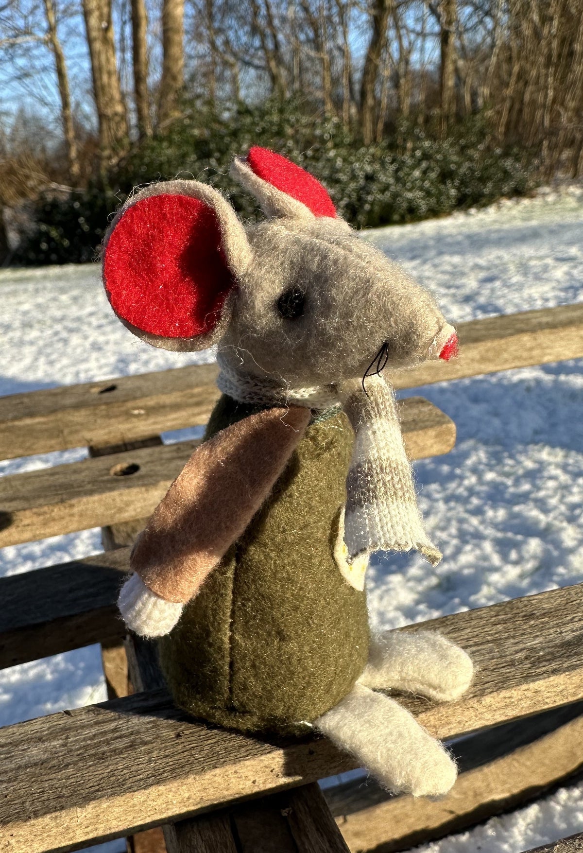 Julemus - Grøn 12 cm 1