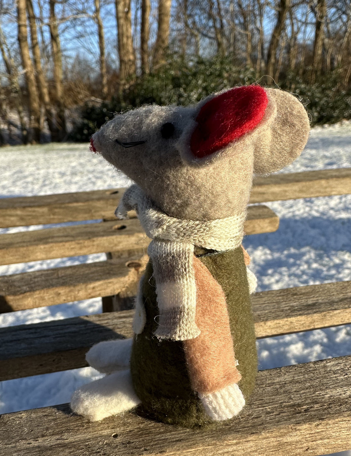 Julemus - Grøn 12 cm 3