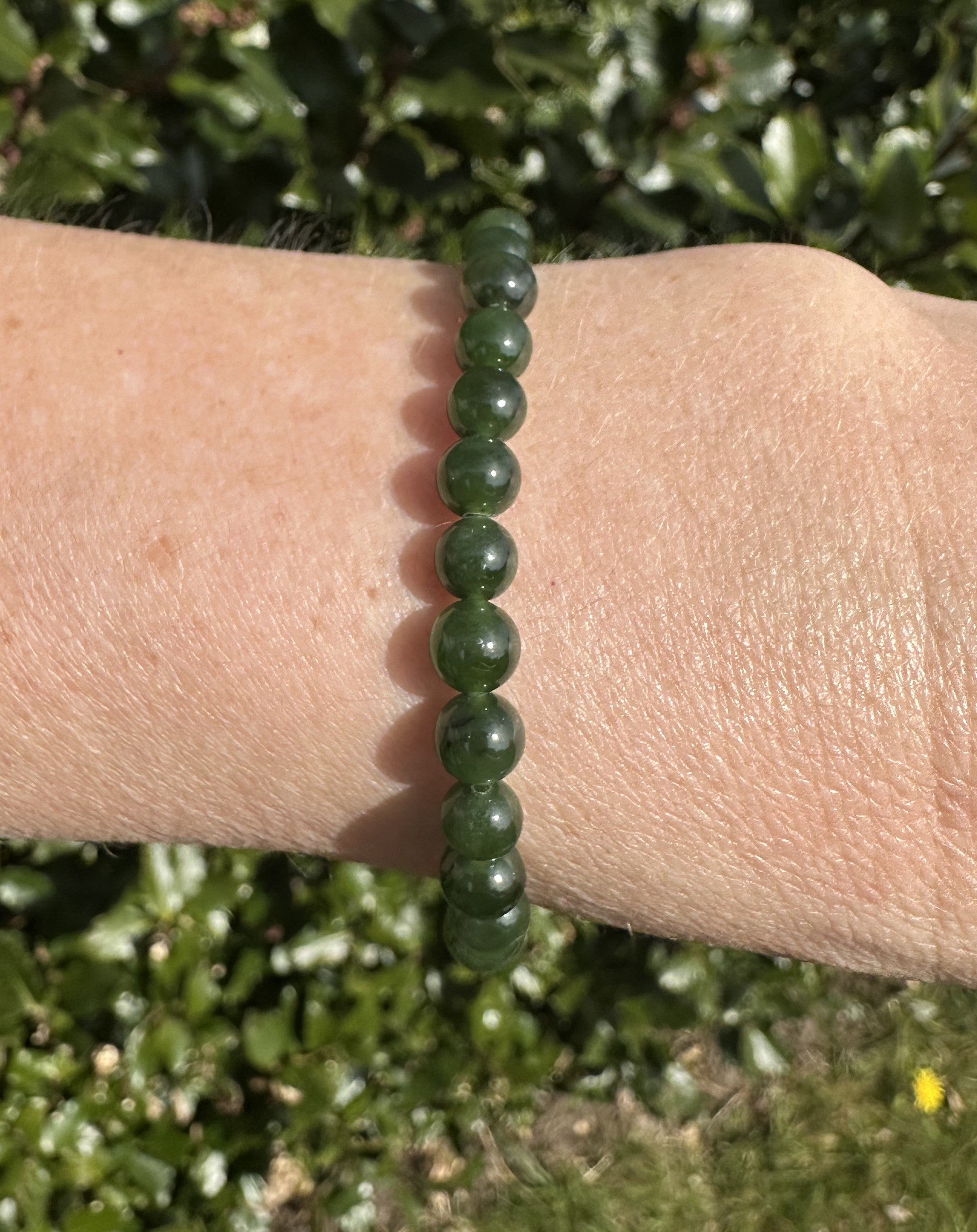 Nefrit armbånd - 6 mm 2