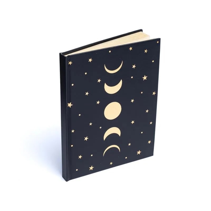 Notesbog månefase - sort 2
