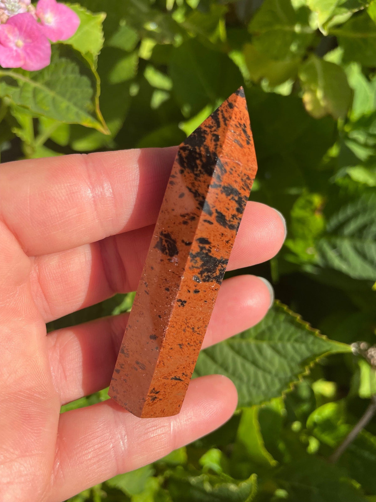 Obsidian mahogni Tårn / Spids 7 - 8 cm