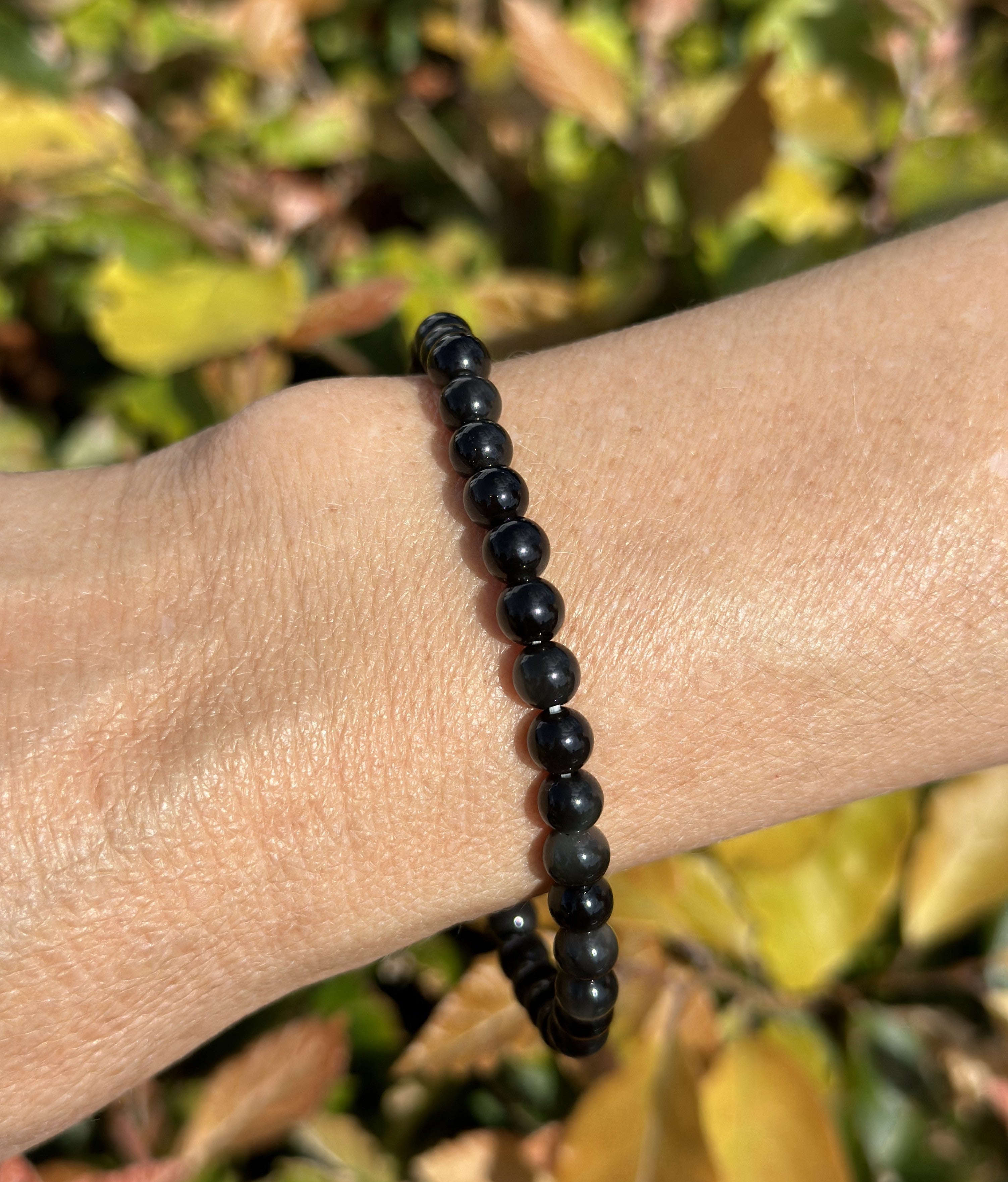 Obsidian regnbue armbånd 6 mm