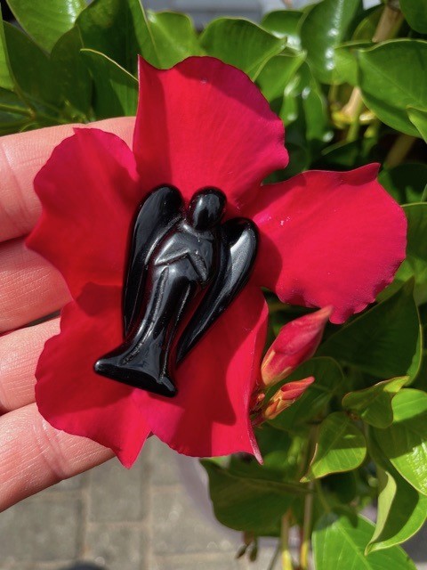 Obsidian Skytsengel 4 cm 1