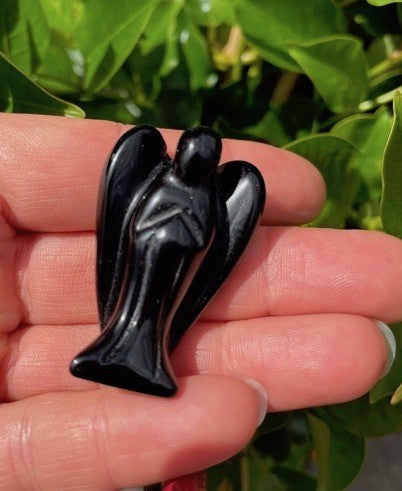 Obsidian Skytsengel 4 cm 2