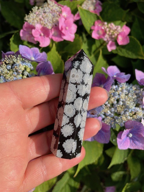Obsidian snefnug tårn 7 - 8 cm 1