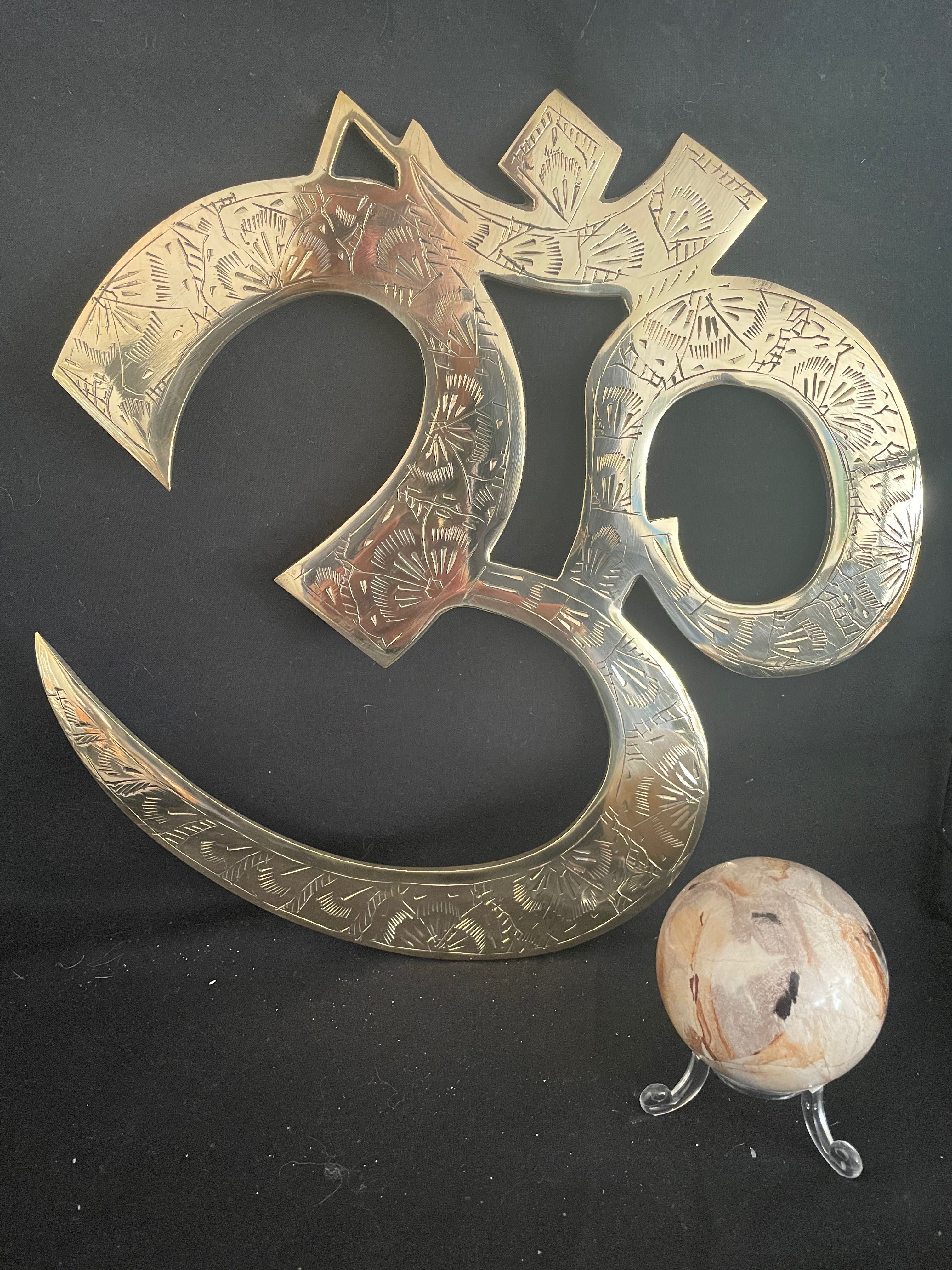 OHM symbol i messing 27 cm 1