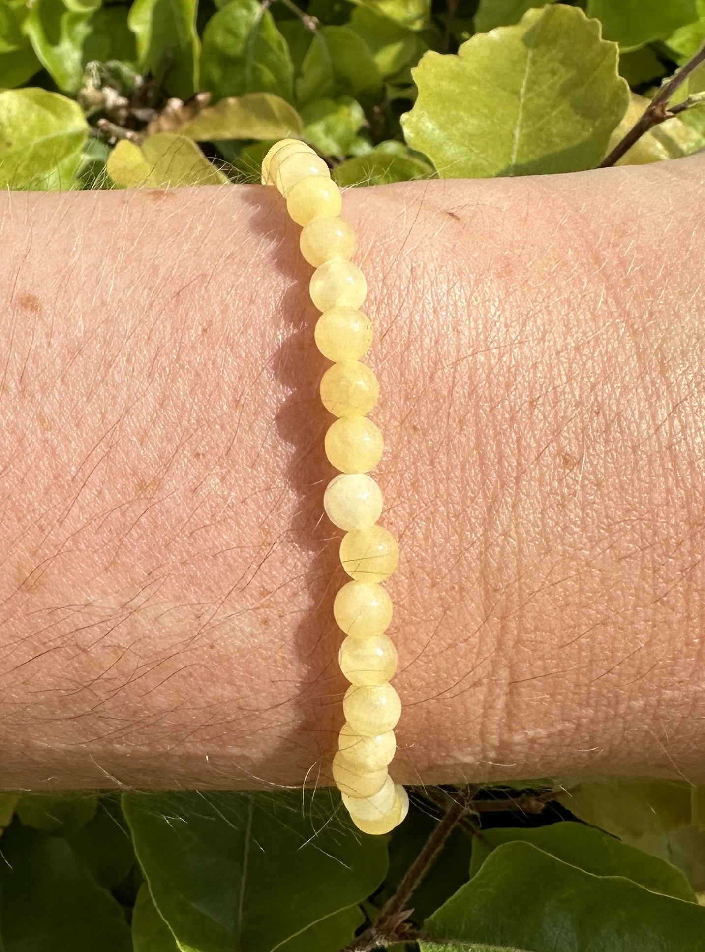 Orange calcit armbånd - 4 mm 2