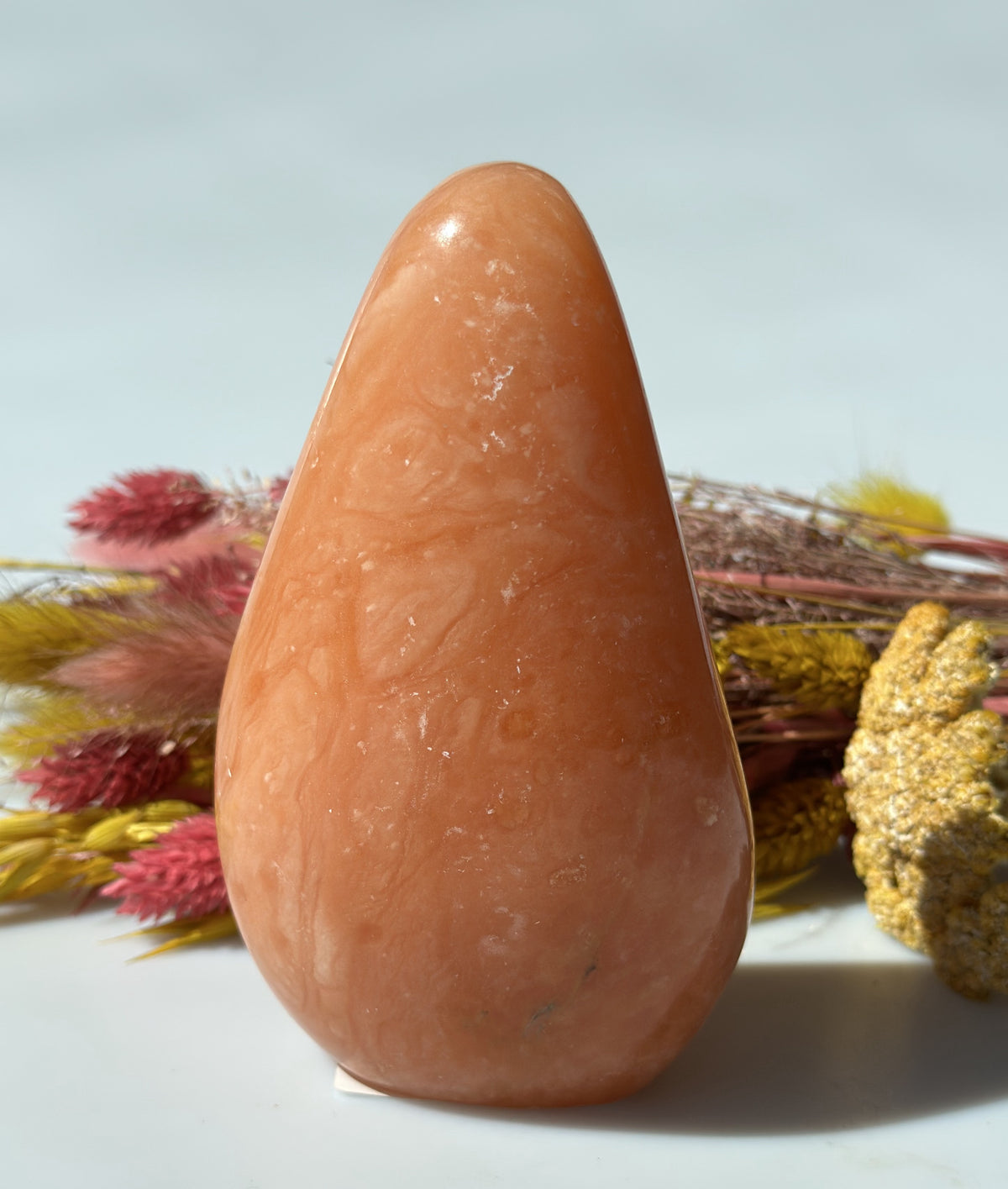 Orange calcit freeform 12 - 13 cm 3