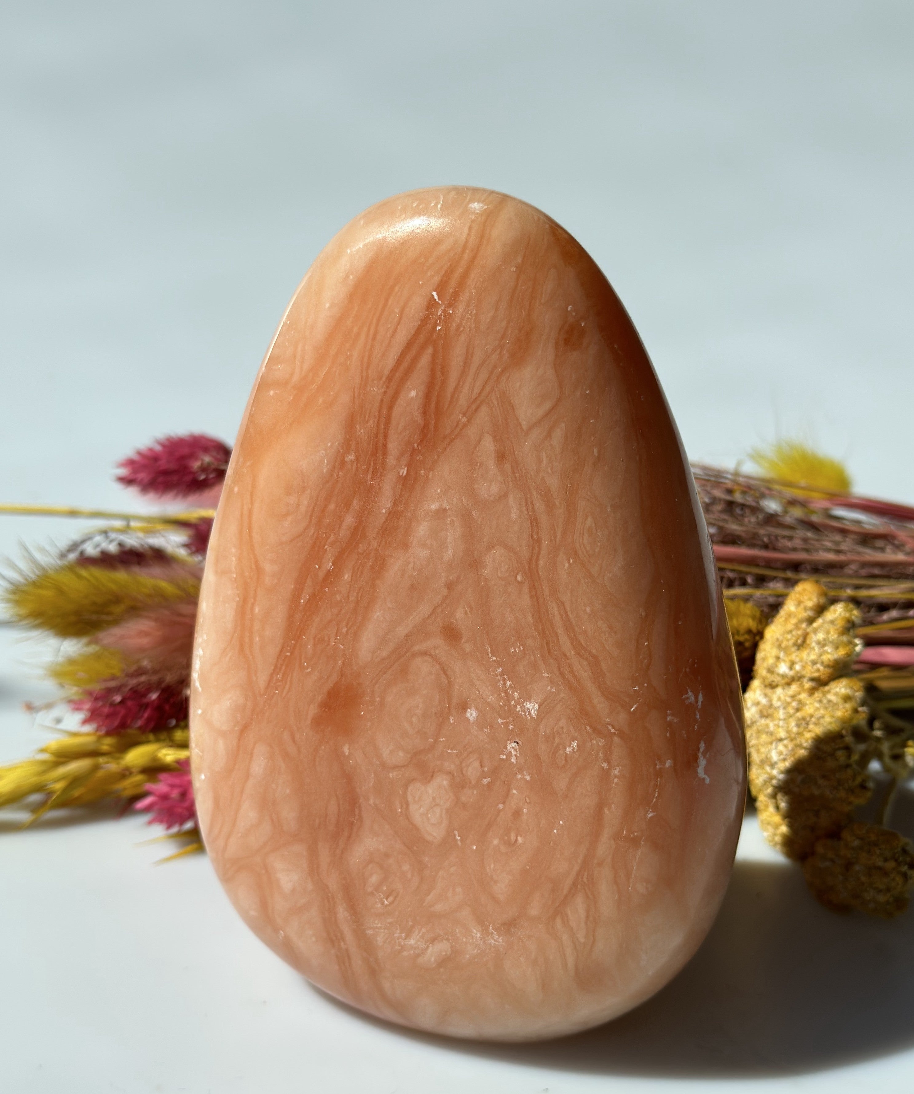 Orange calcit freeform 13 - 16 cm 1