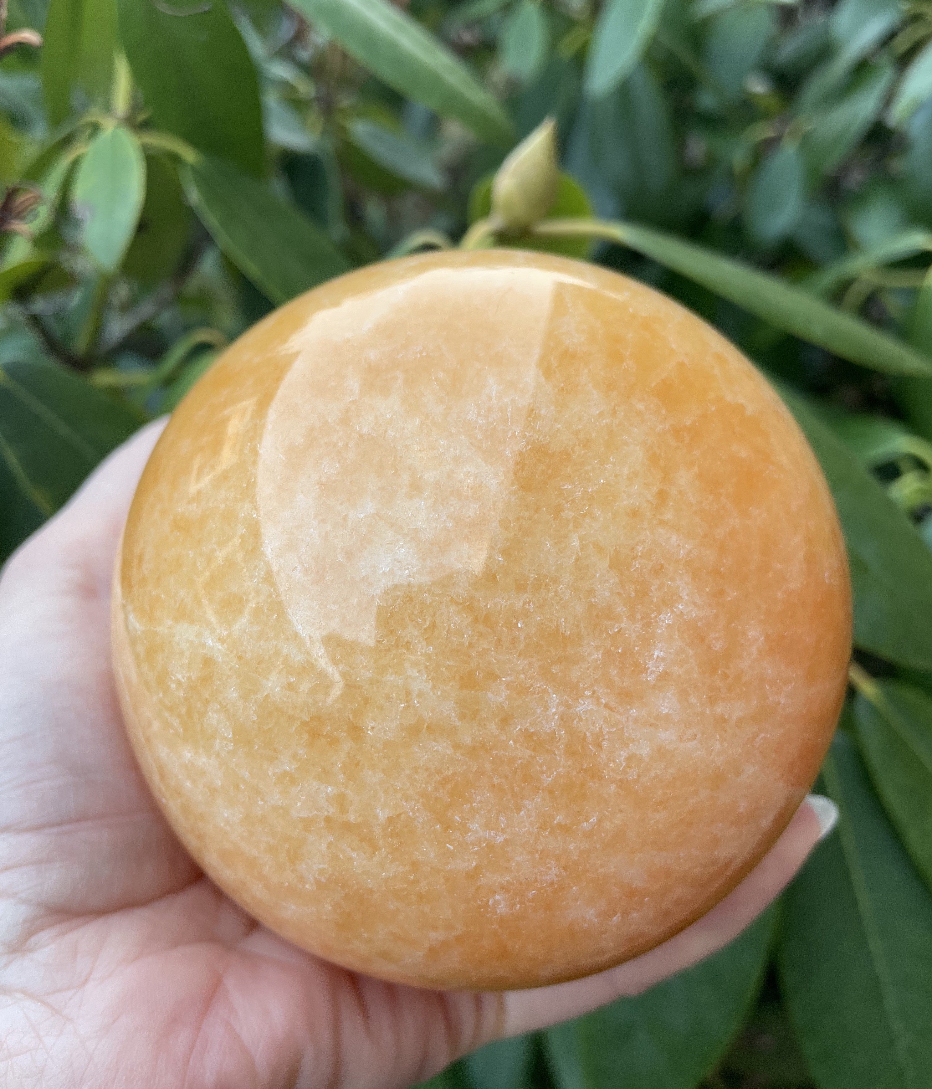 Orange calcit kugle 9 - 10 cm 1