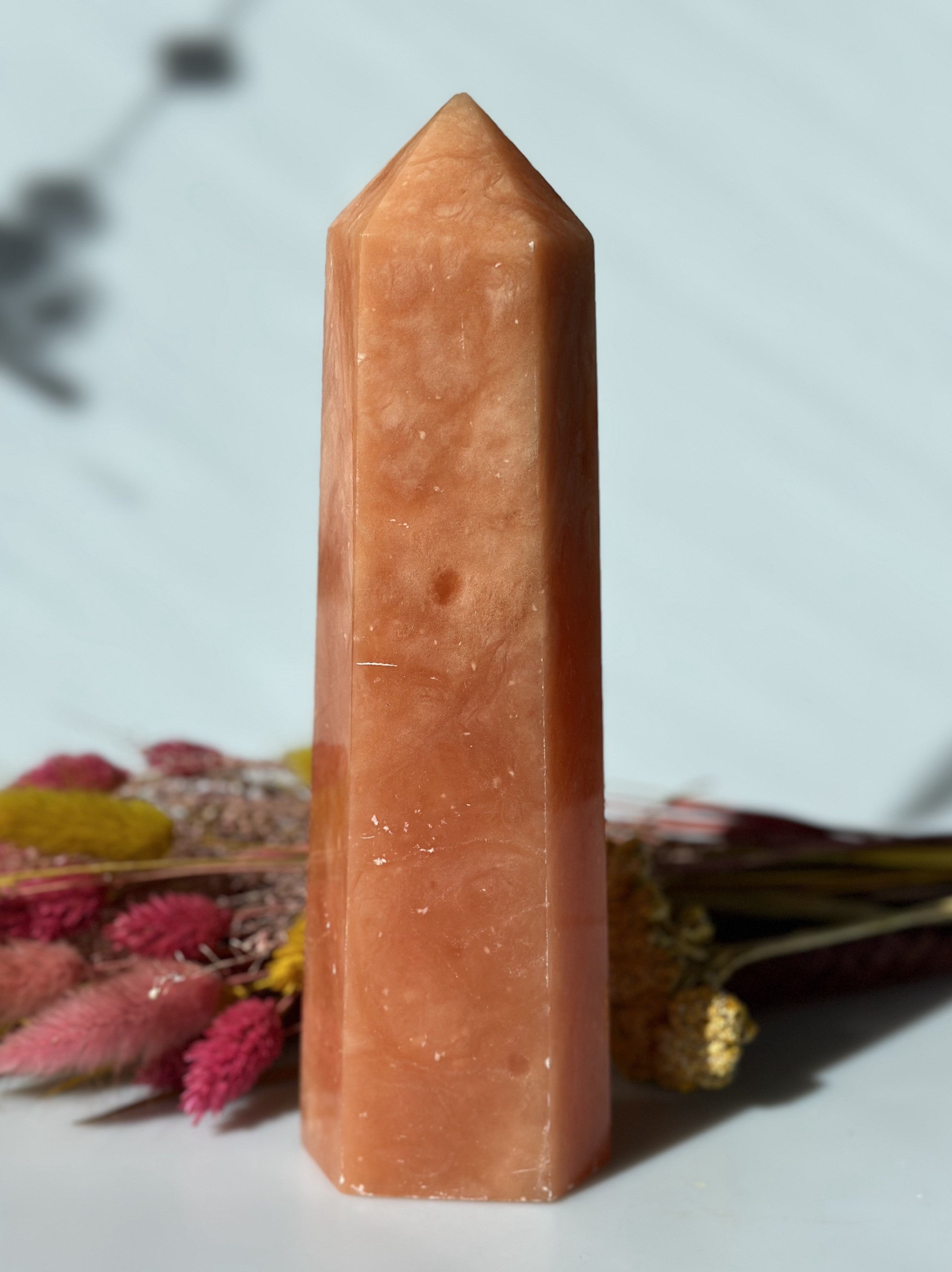 Orange Calcit Tårn 21 cm 1