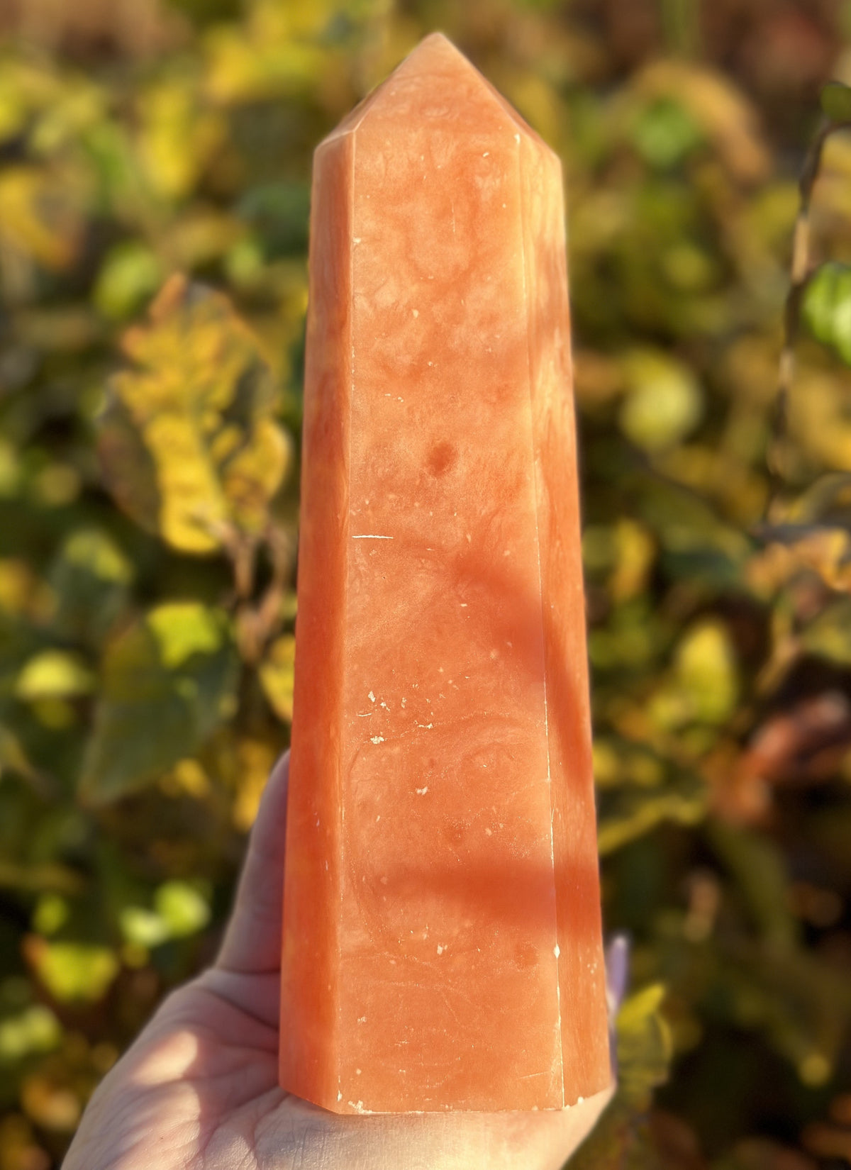 Orange Calcit Tårn 21 cm 2