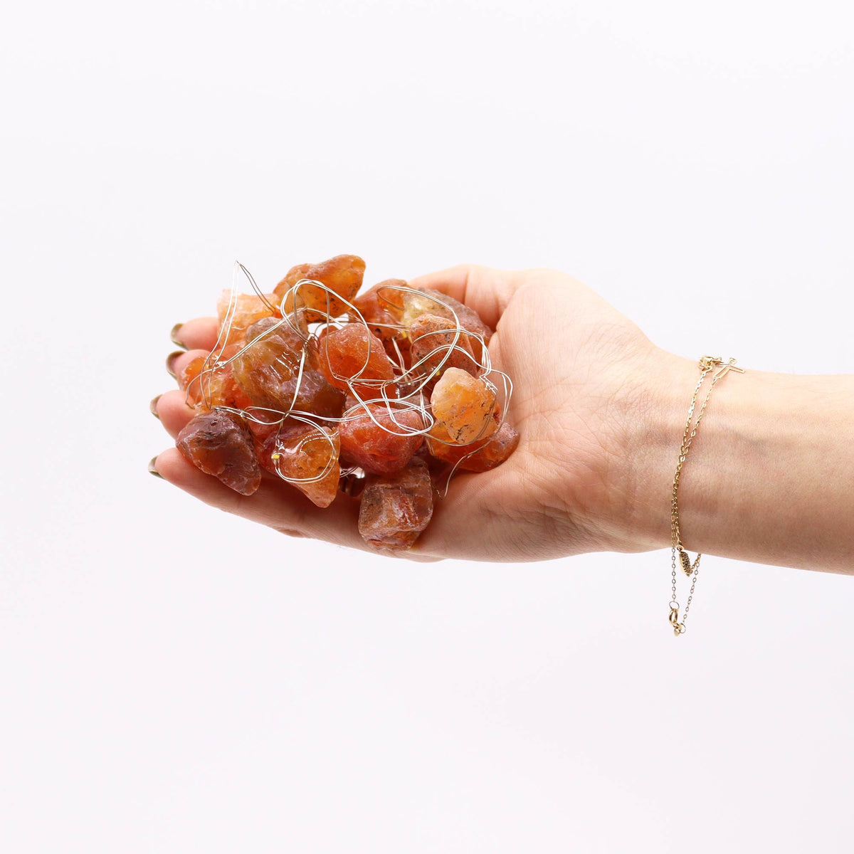 Orange Jade - Krystal lyskæde 2