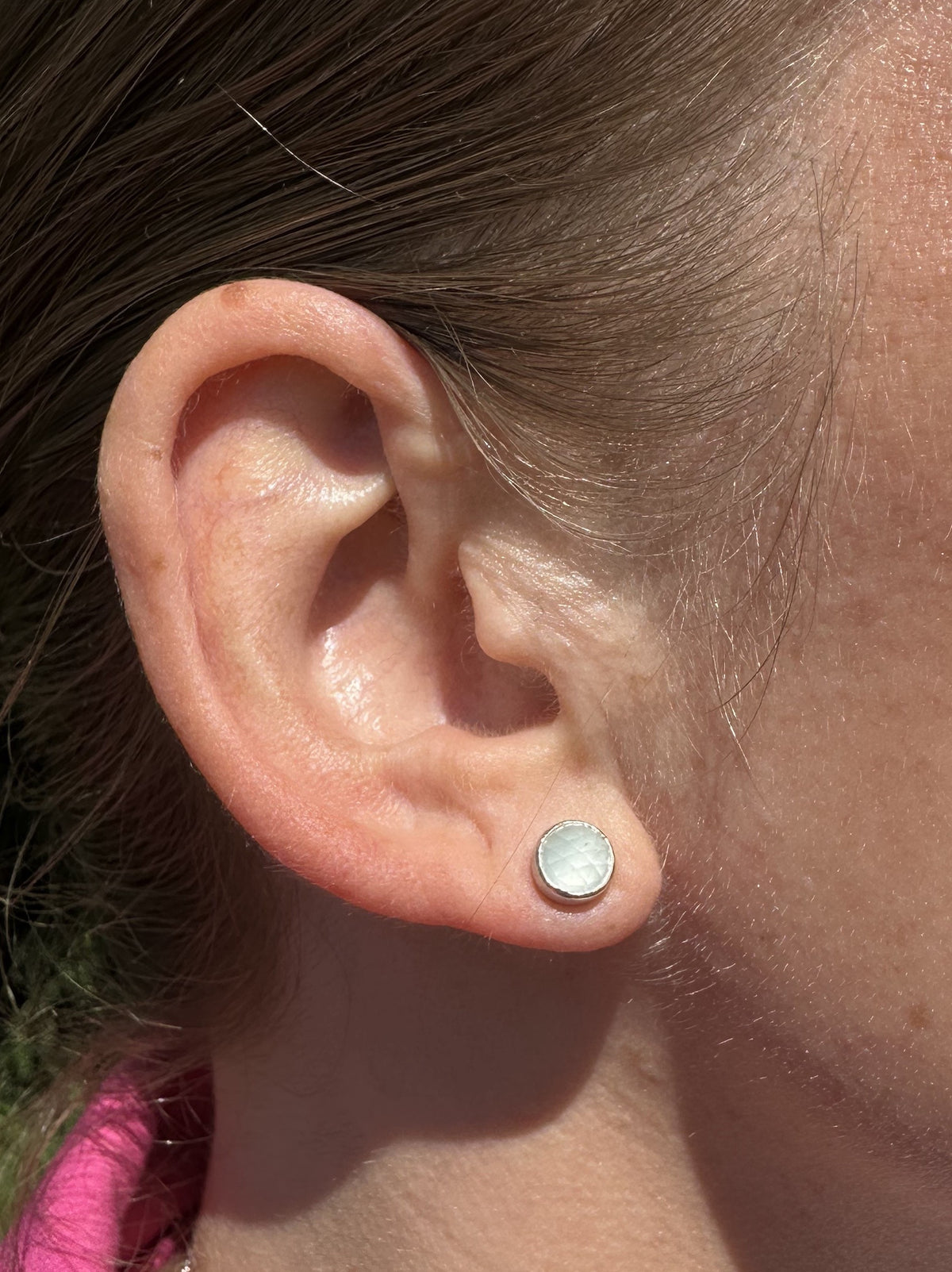 Øreringe aquamarin 6 mm 4