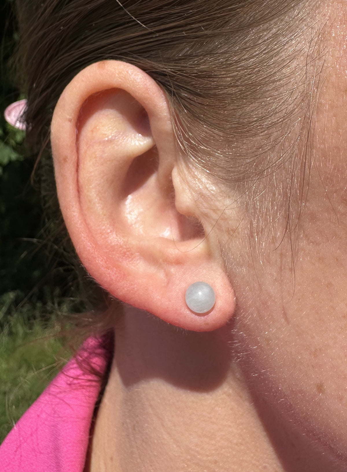 Øreringe aquamarin 6 mm 1
