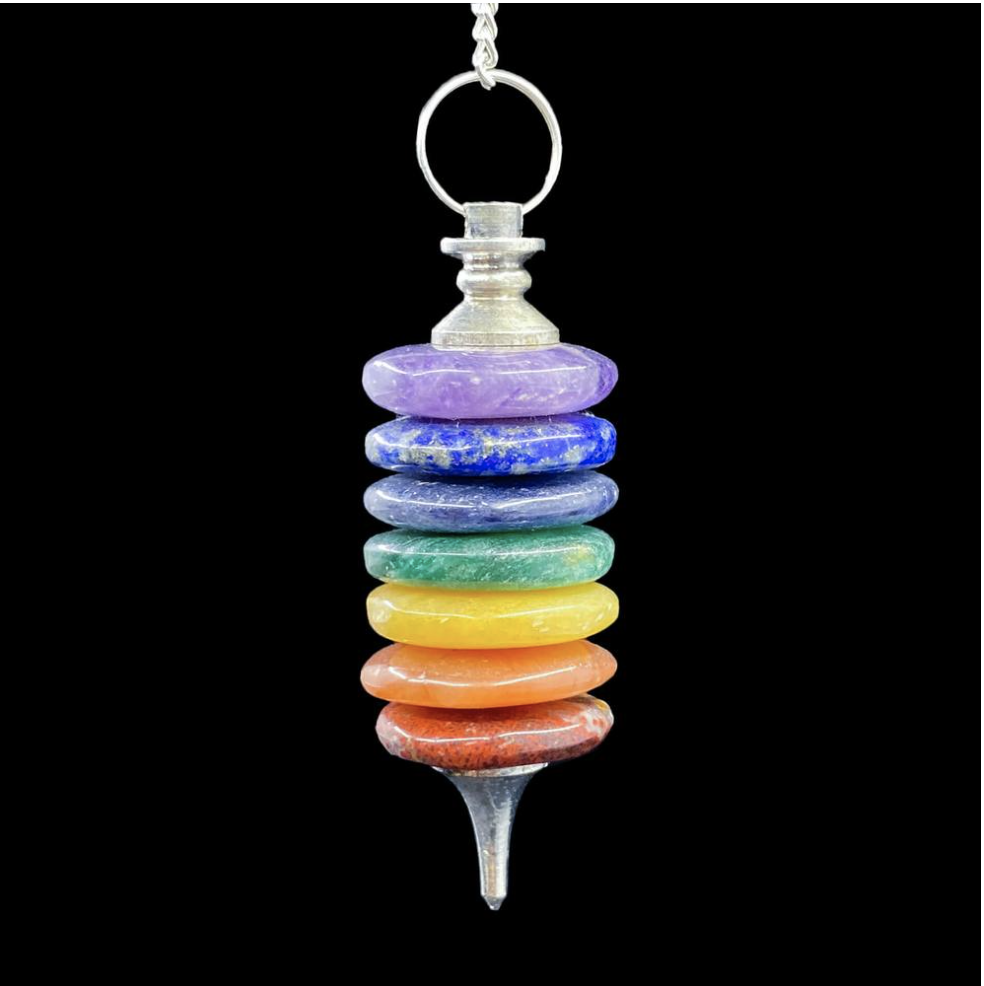 Pendul - med 7 Chakra sten