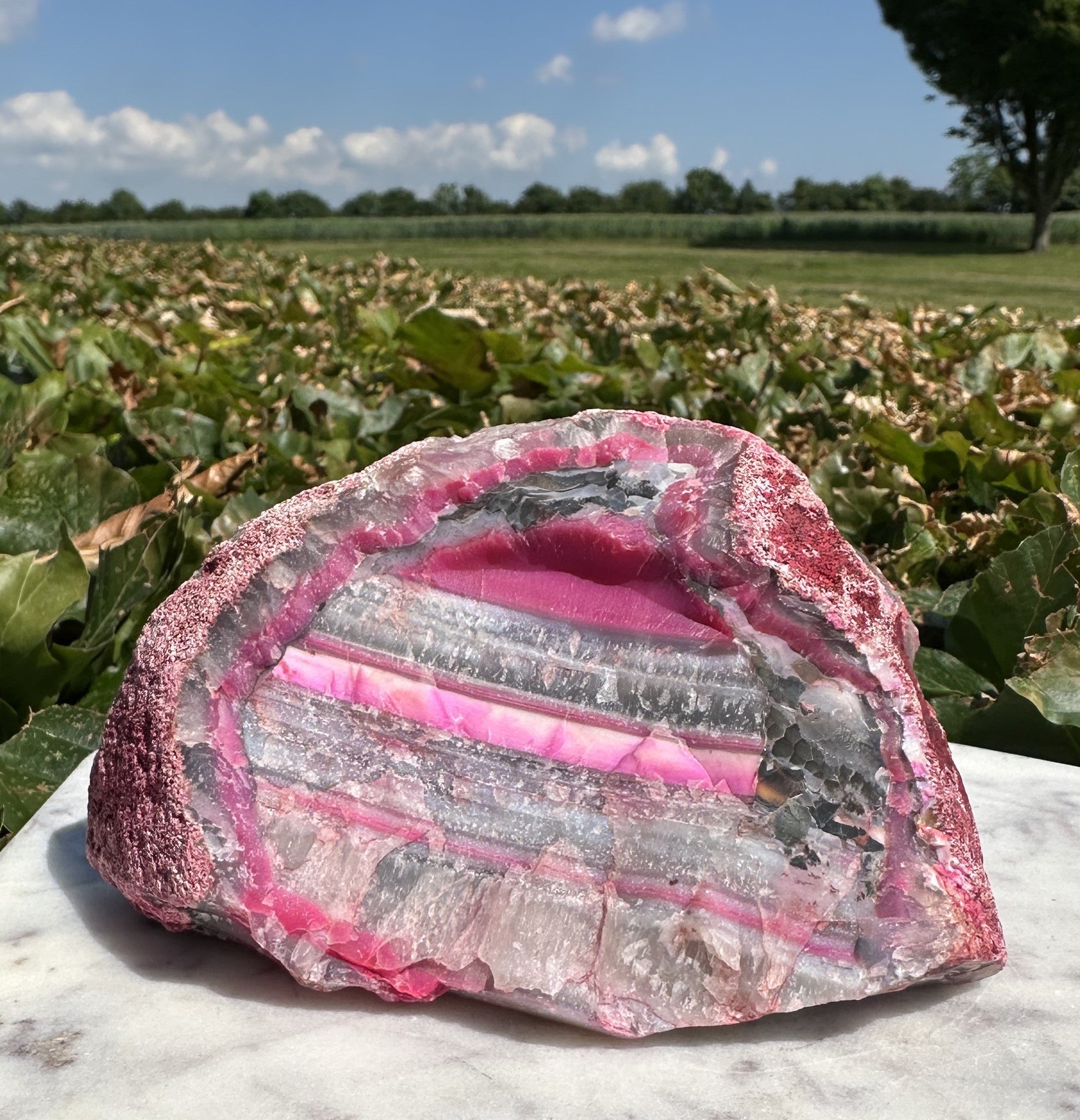 Pink agat cut base 3