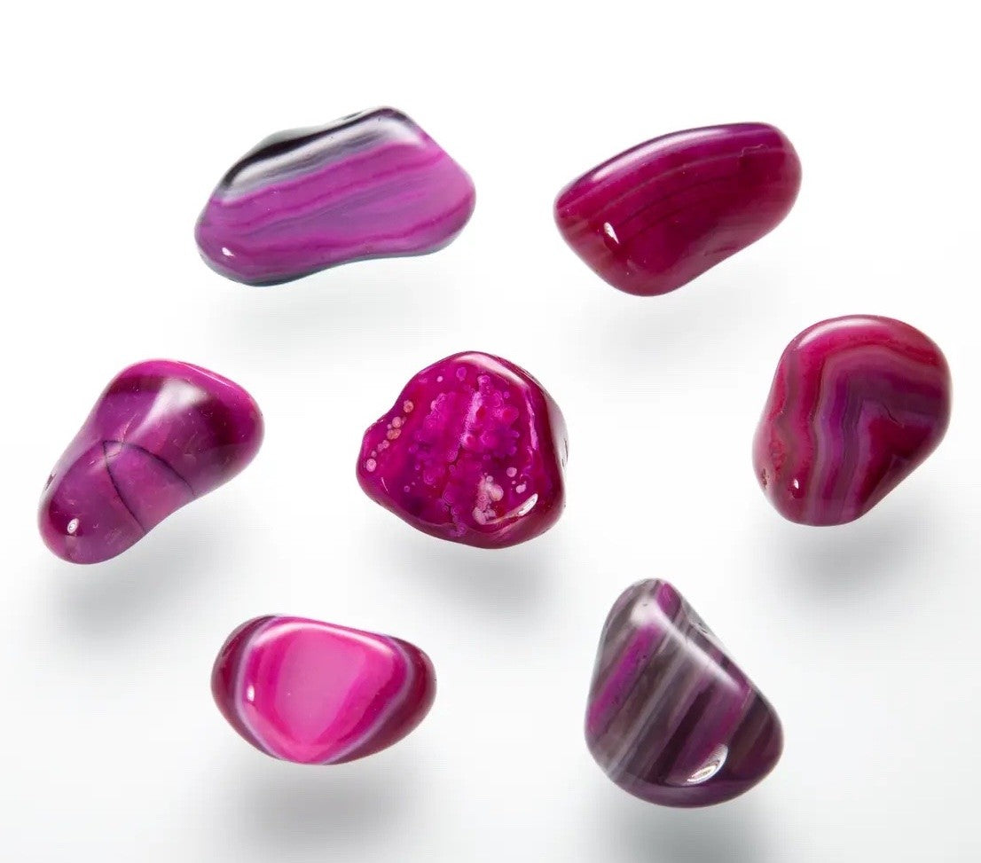 Pink agat lommesten XL 1