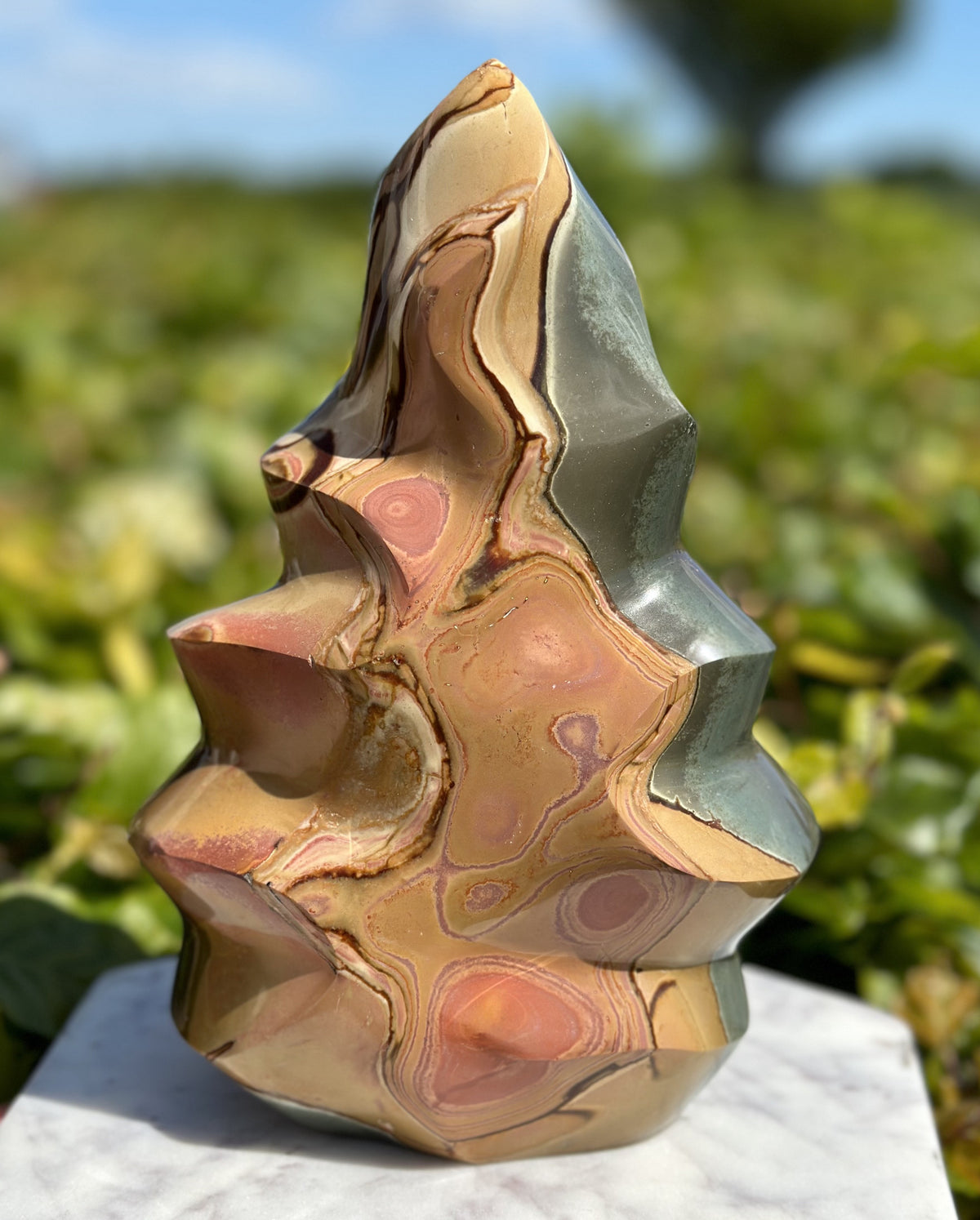 Polychrome jaspis flamme 22 cm 1