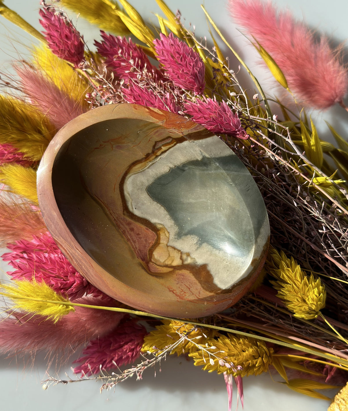 Polychrome Jaspis Skål 8 cm