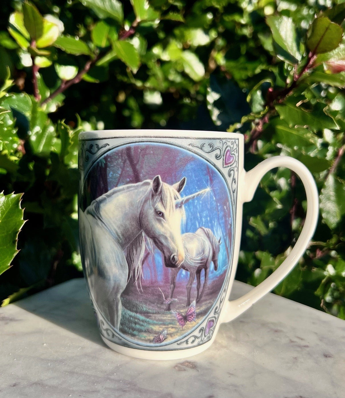Porcelæn krus med enhjørninger 1