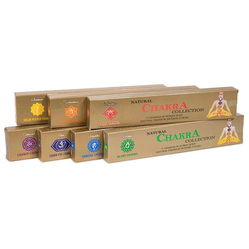 Røgelse med 7 Chakra æsker 3
