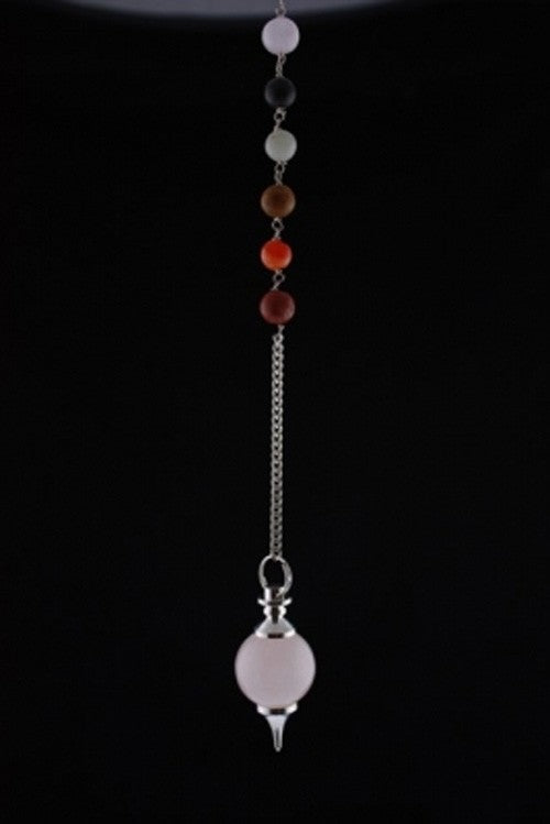 Rosakvart pendul med Chakra