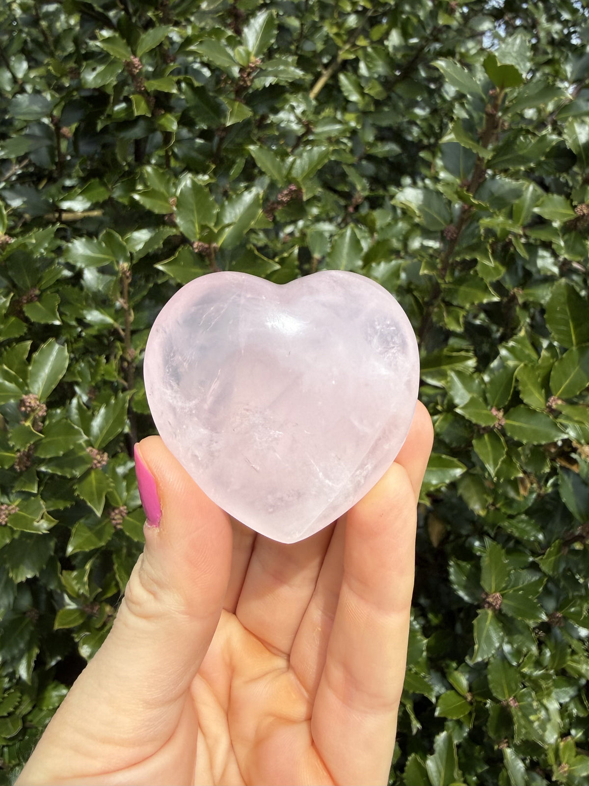 Rosakvarts hjerte 4 cm 3