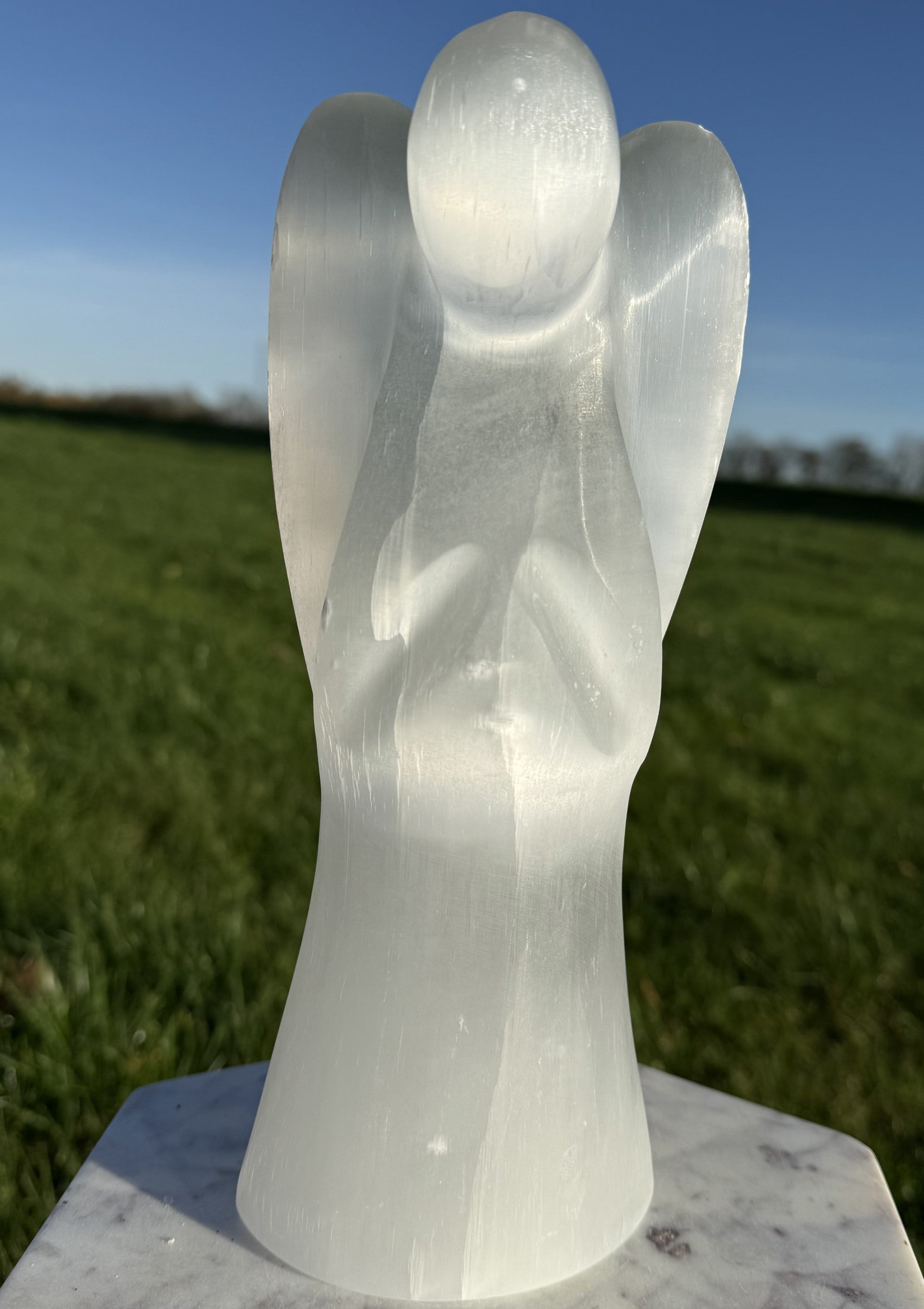 Selenit engel lampe 1