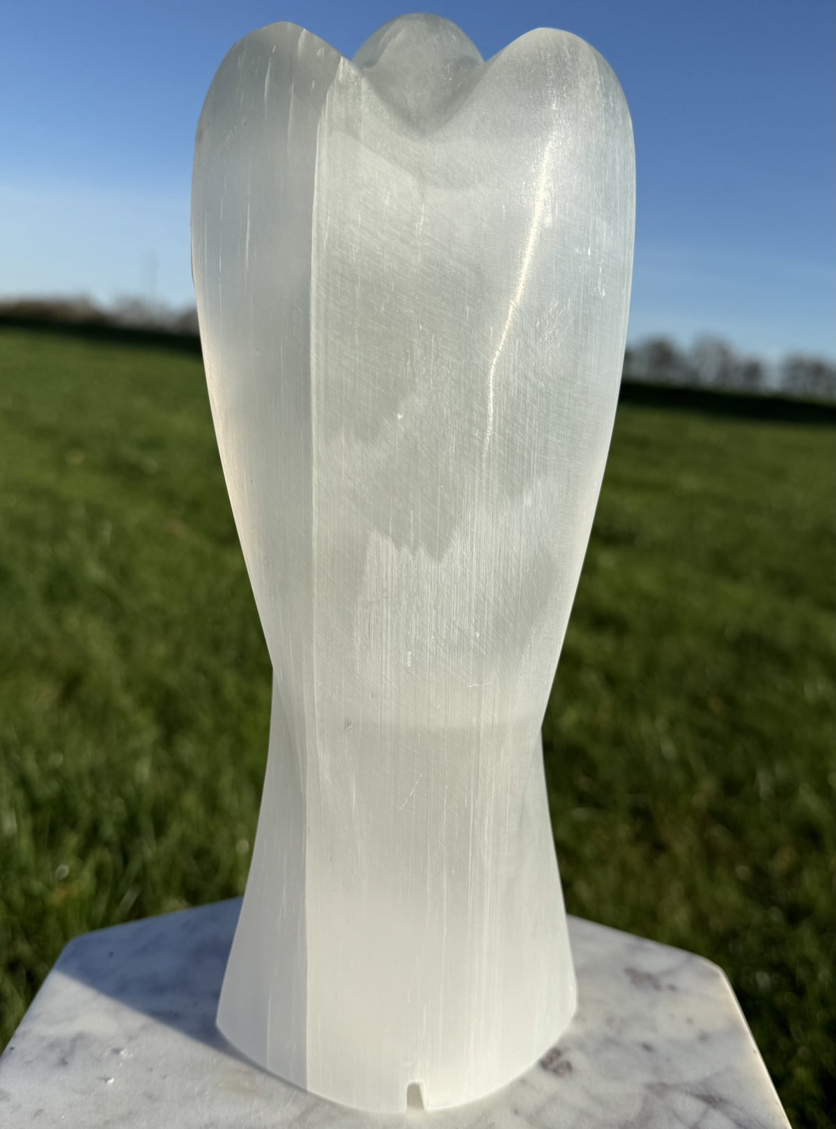 Selenit engel lampe 2