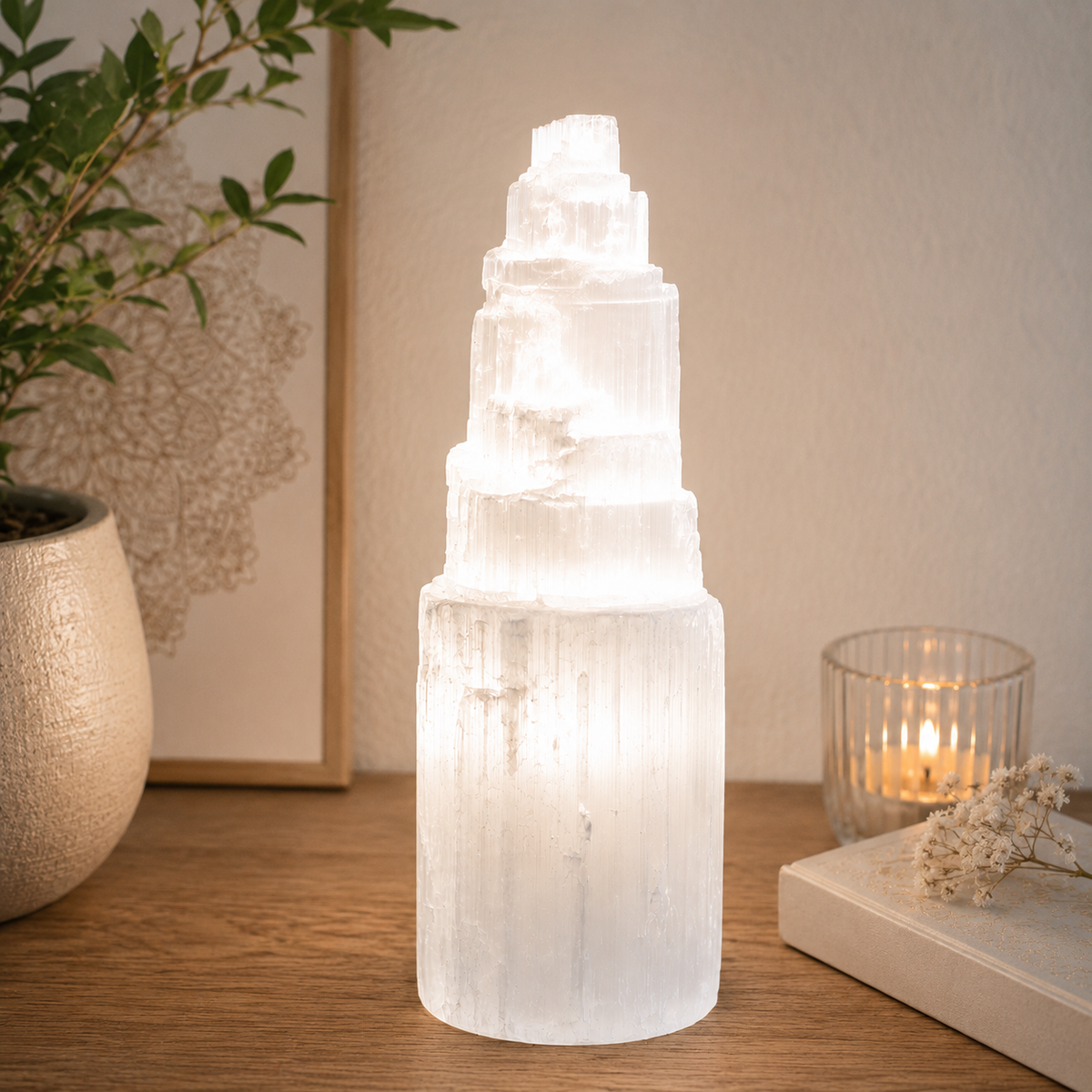 Selenit lampe 20 cm