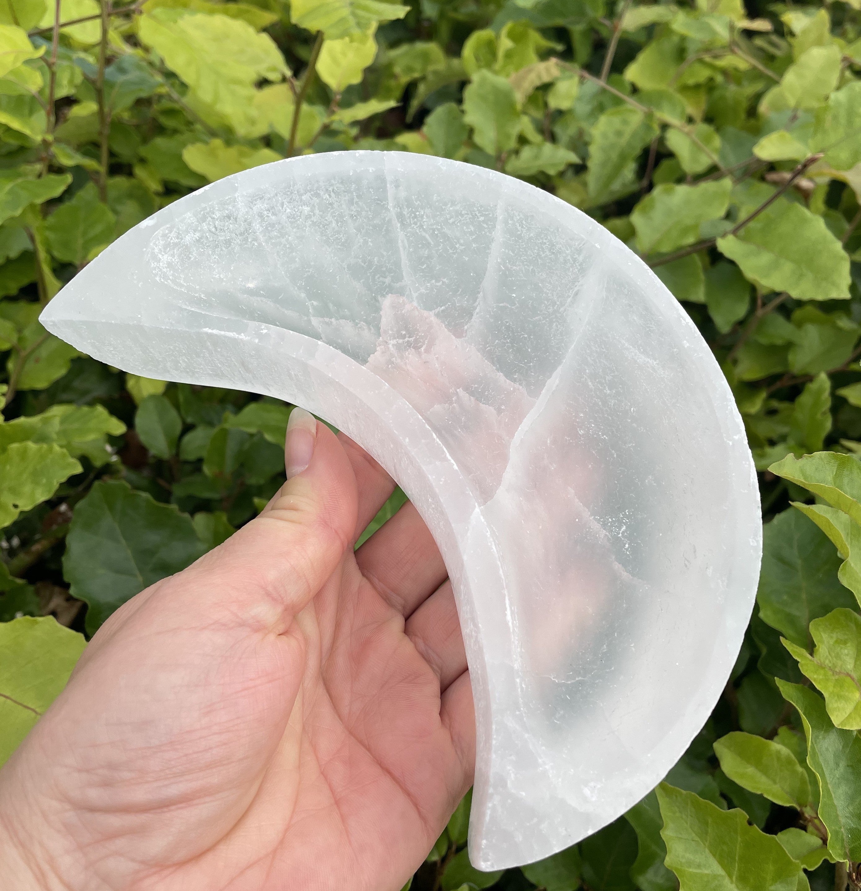 Selenit måne skål 15 cm 2