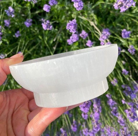 Selenit Skål med fod 11-12 cm 3
