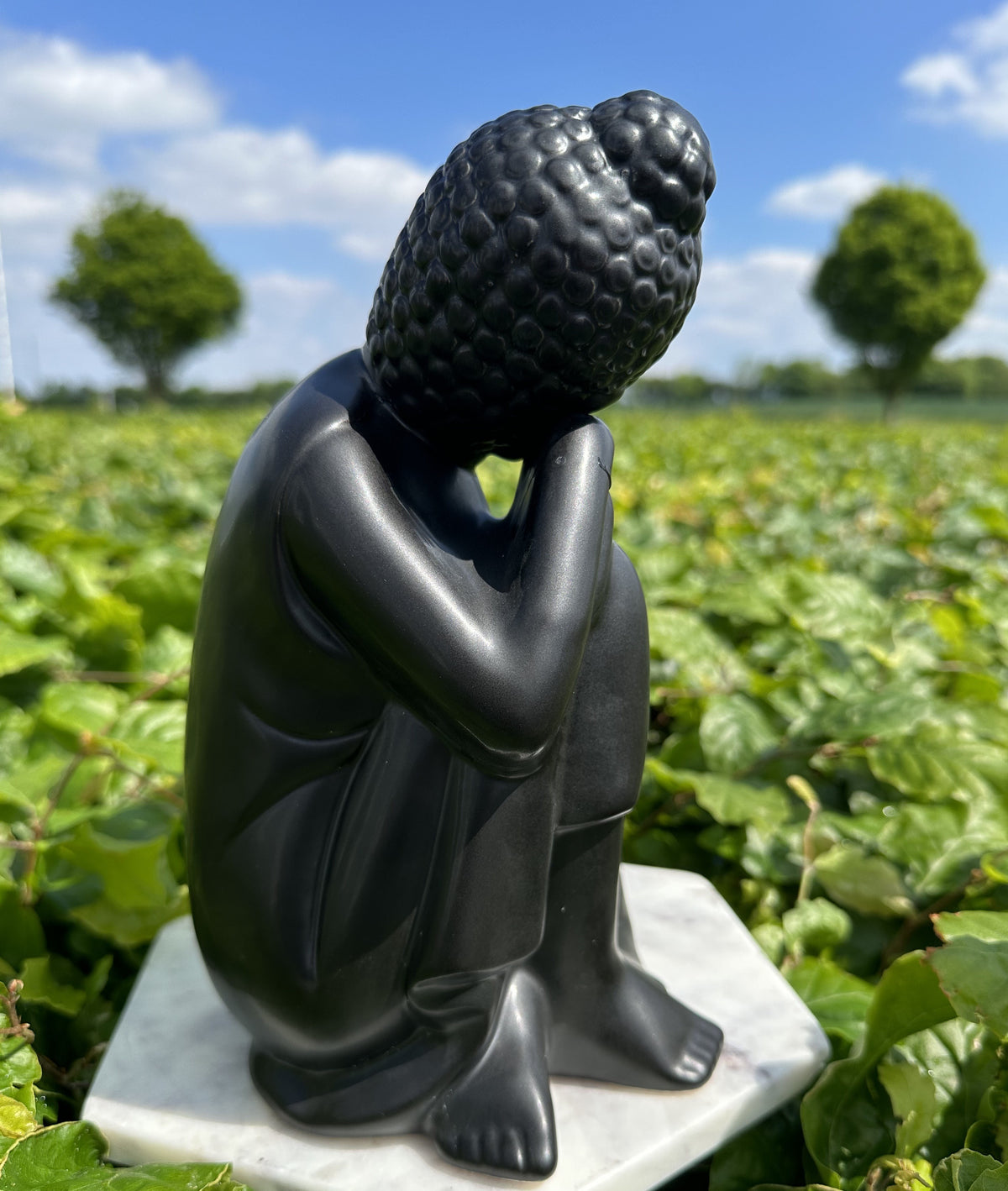 Siddende buddha sort 4