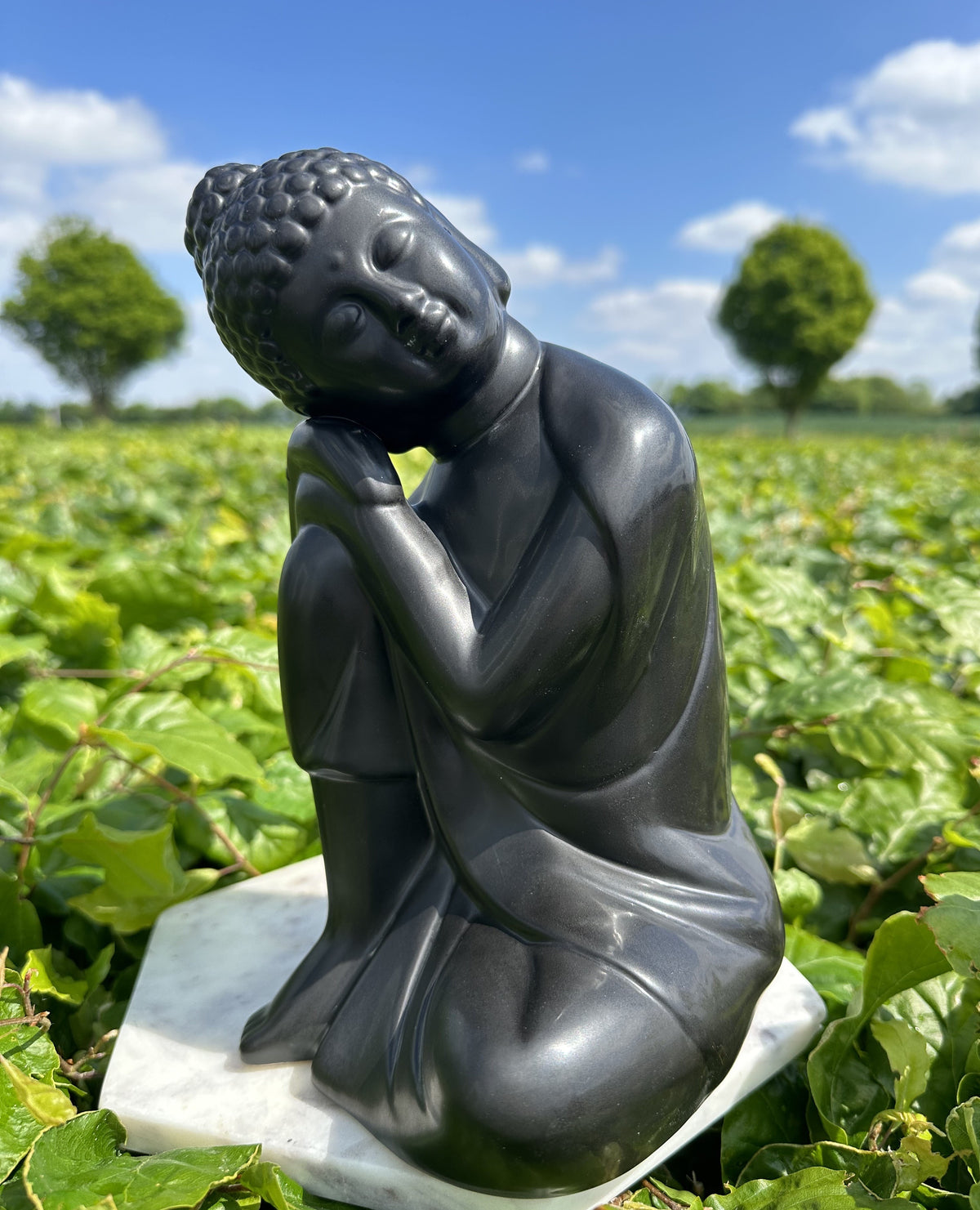 Siddende buddha sort 5